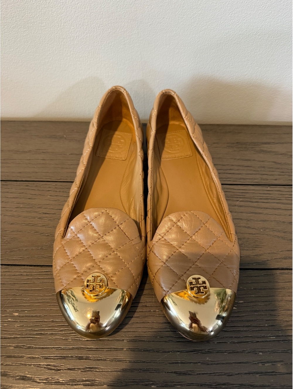 Tory Burch Quilted Leather Flats Size 7.5 - Picture 2 of 7